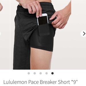Men’s Lululemon Pace Breaker short 9” XS